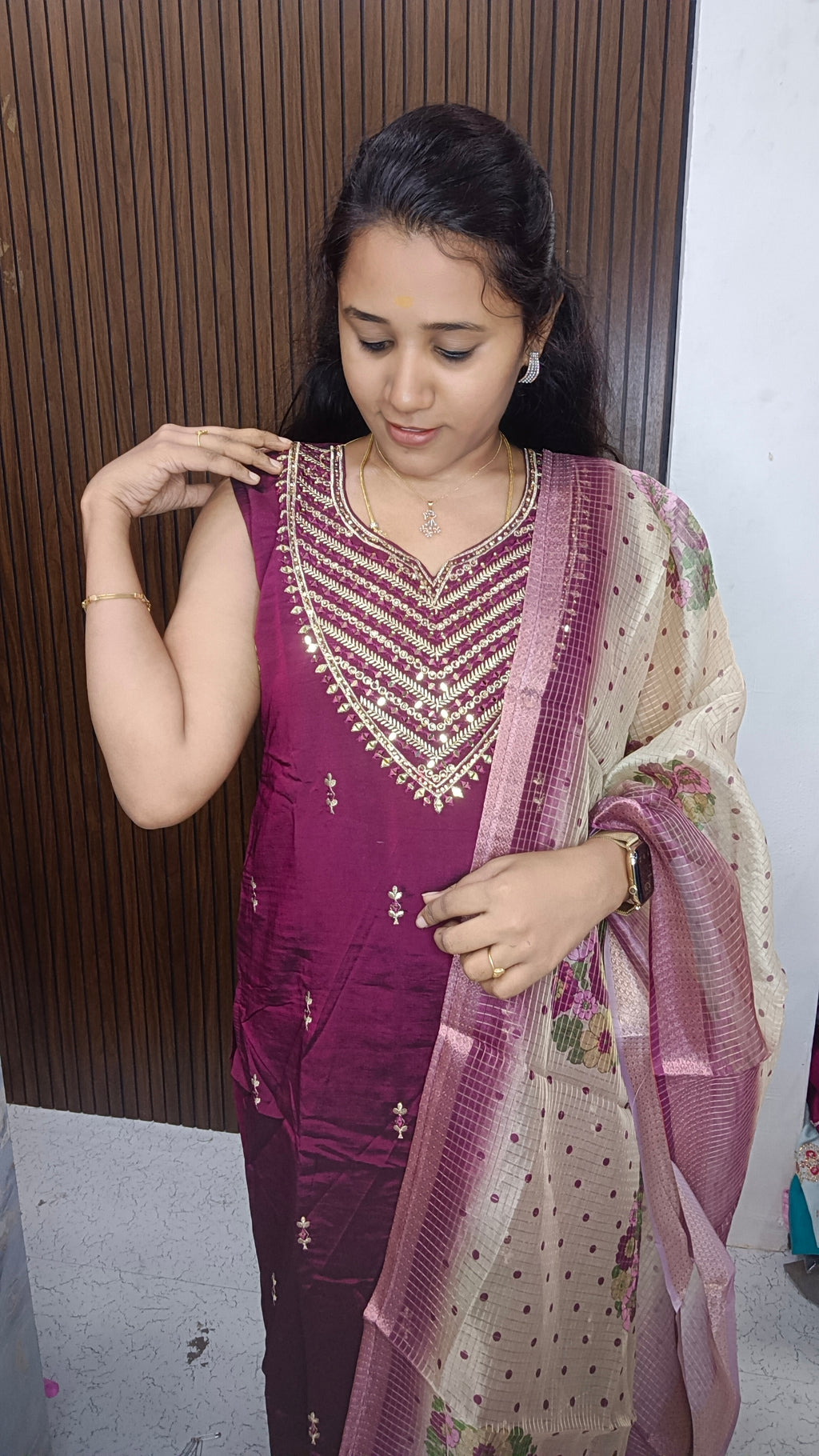 Kurti with pant and dupatta