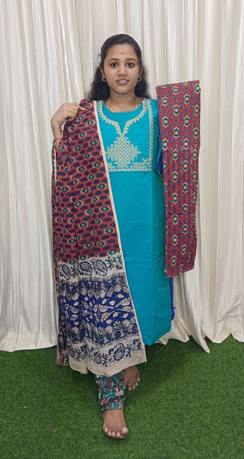 Traditional Mangalgiri 3 piece set
