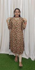kalamkari side open Kurtis
