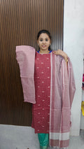Premium Mangalgiri Cotton Checked 3 piece set collections