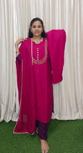Kurti with pant and dupatta