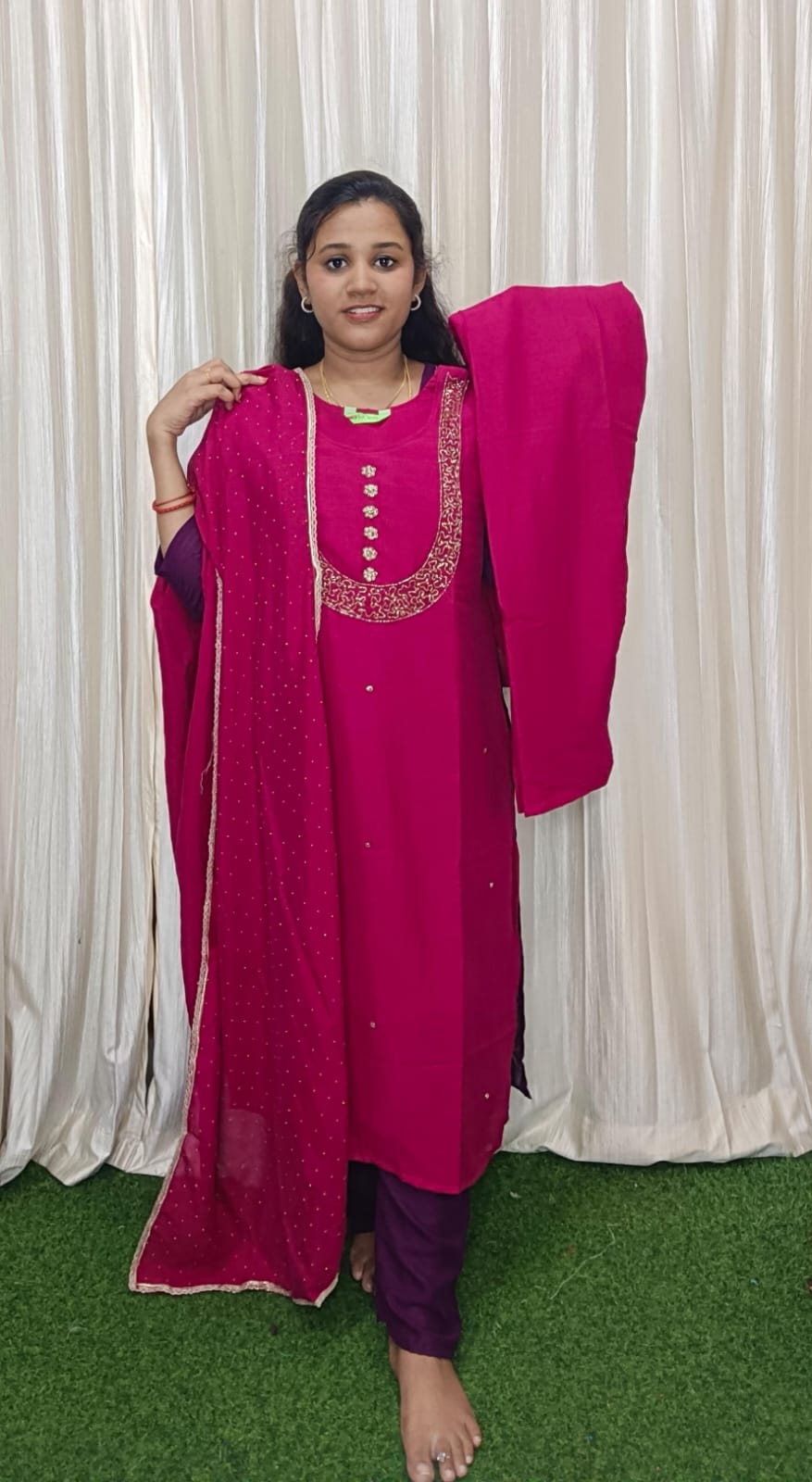 Kurti with pant and dupatta