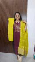 Kurti with pant and dupatta