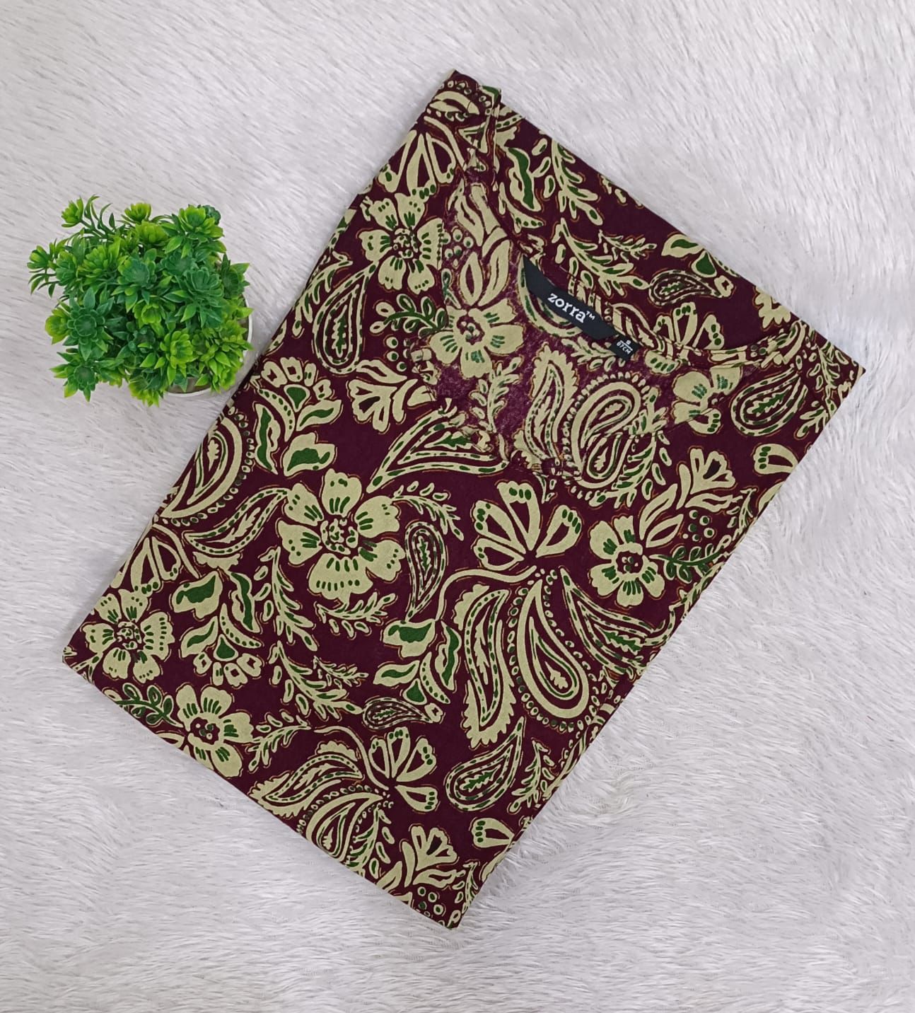kalamkari side open Kurtis
