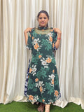 Jewell neck aline kurti
