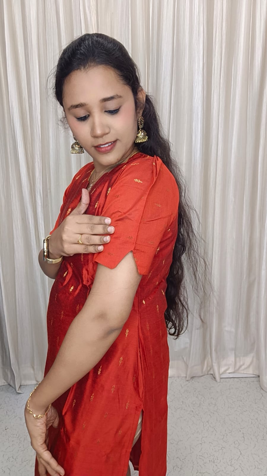 SB1084-Susmi Brand Premium Raw silk Kurti set