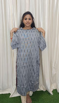 Ikkat side open kurtis