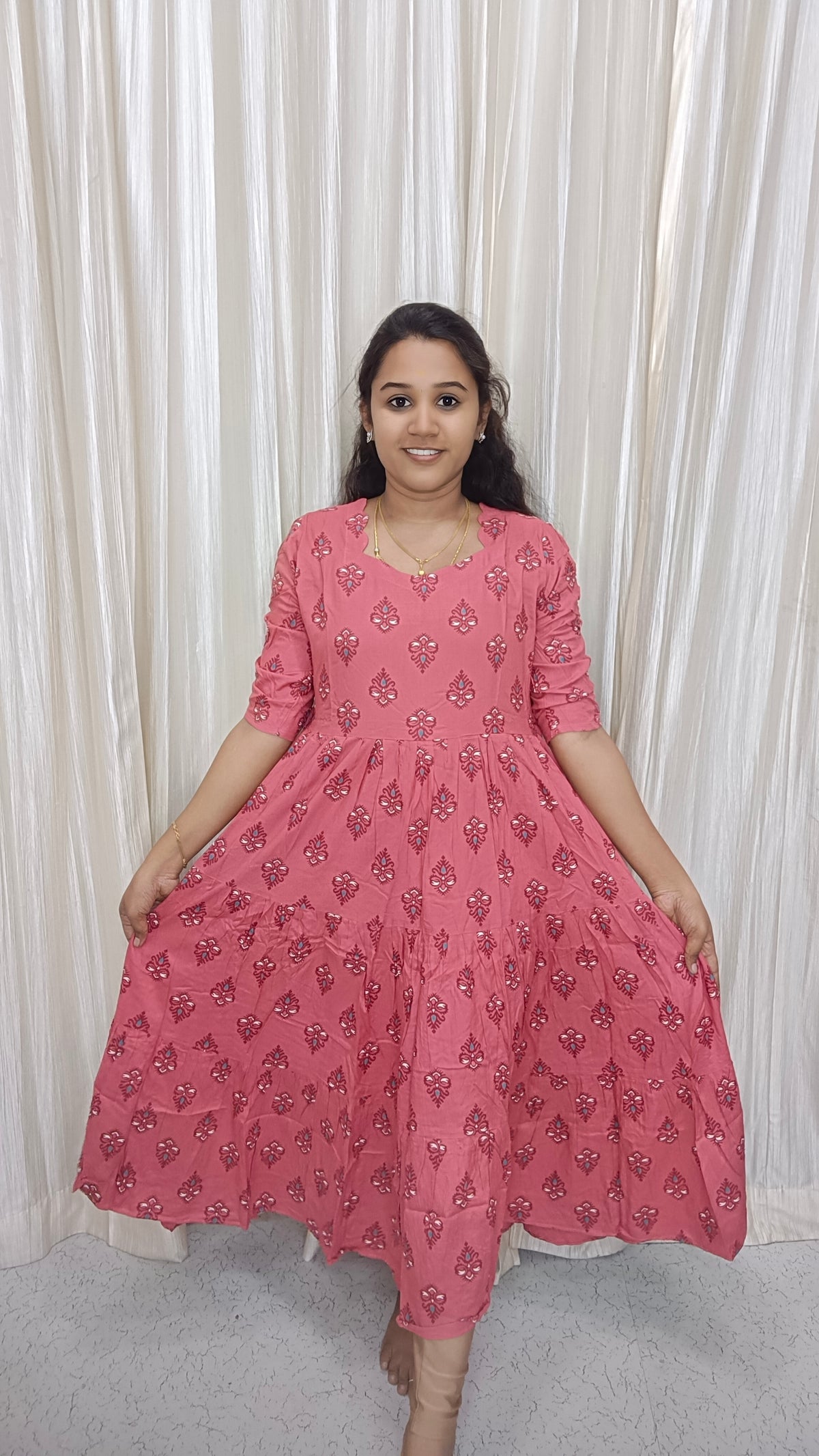 Customized 3 Tire Rayon Maxi