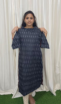 Ikkat side open kurtis