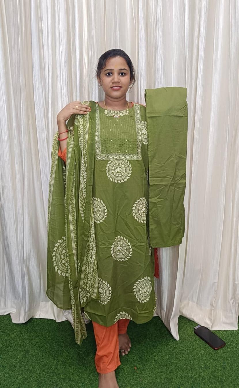 Side open kurti  set