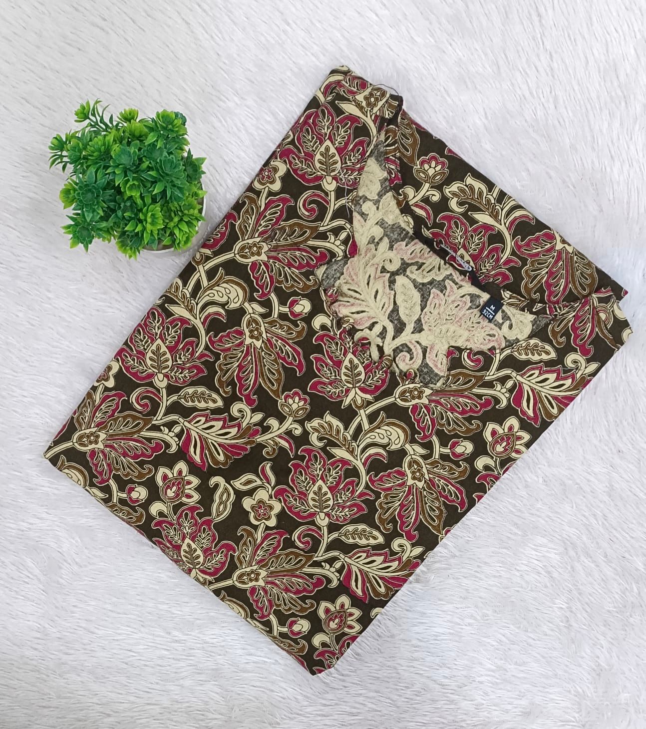 kalamkari side open Kurtis