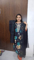 Cotton side open 3 piece Kurtis sets