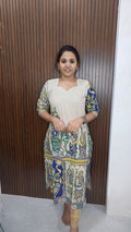Own brand Cotton Doll Kalamkari side open Kurti