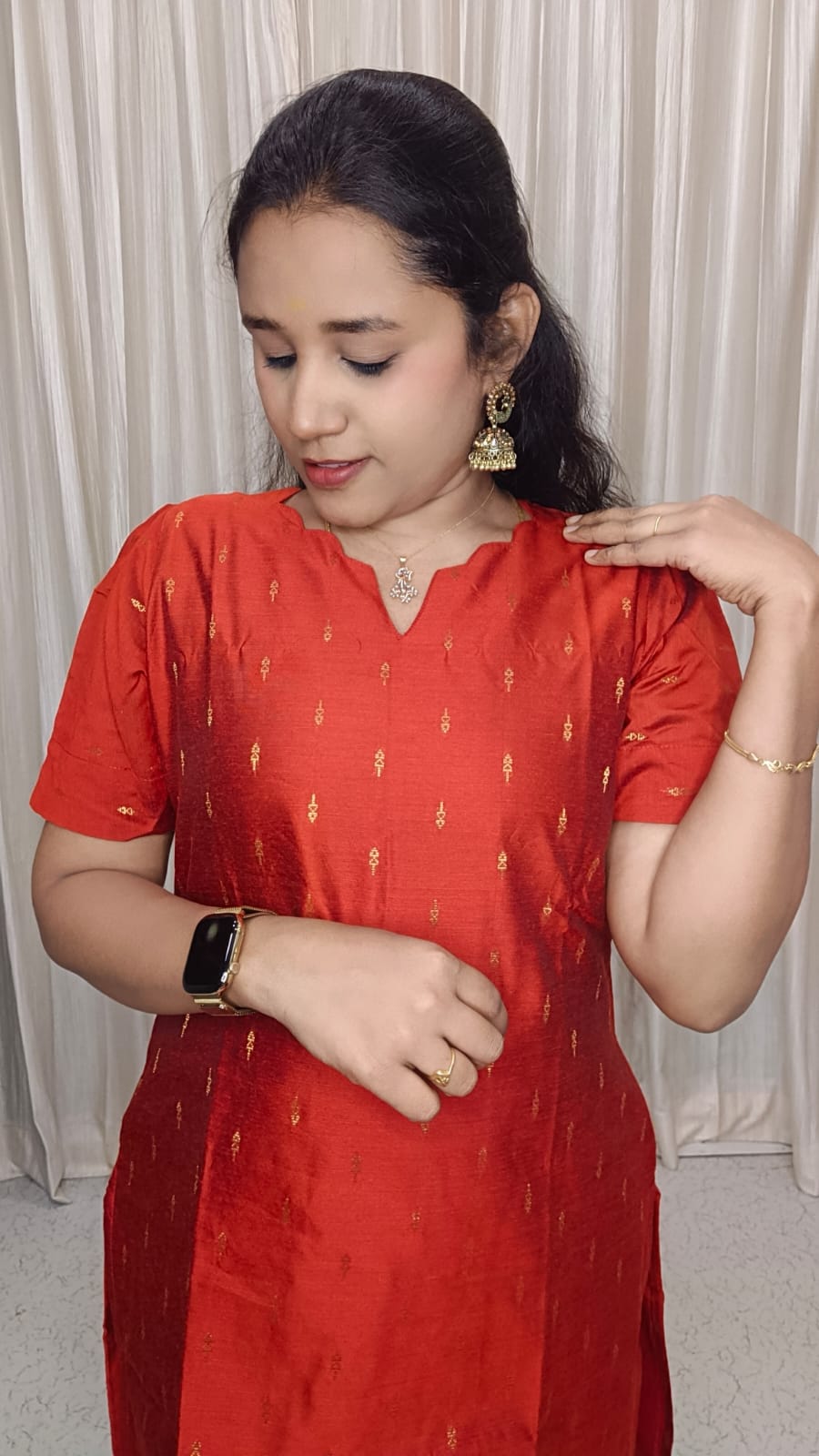 SB1084-Susmi Brand Premium Raw silk Kurti set