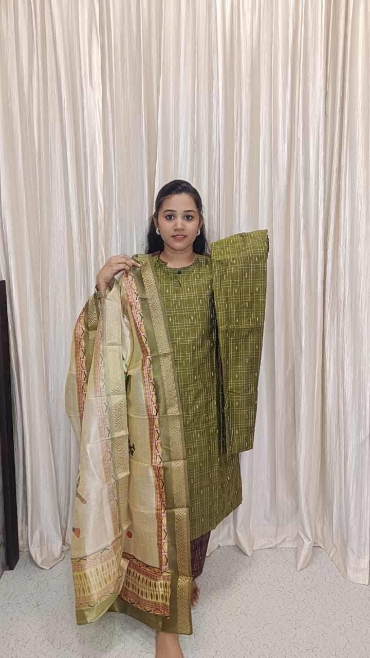 Premium Raw silk Kurti set