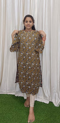 kalamkari side open Kurtis