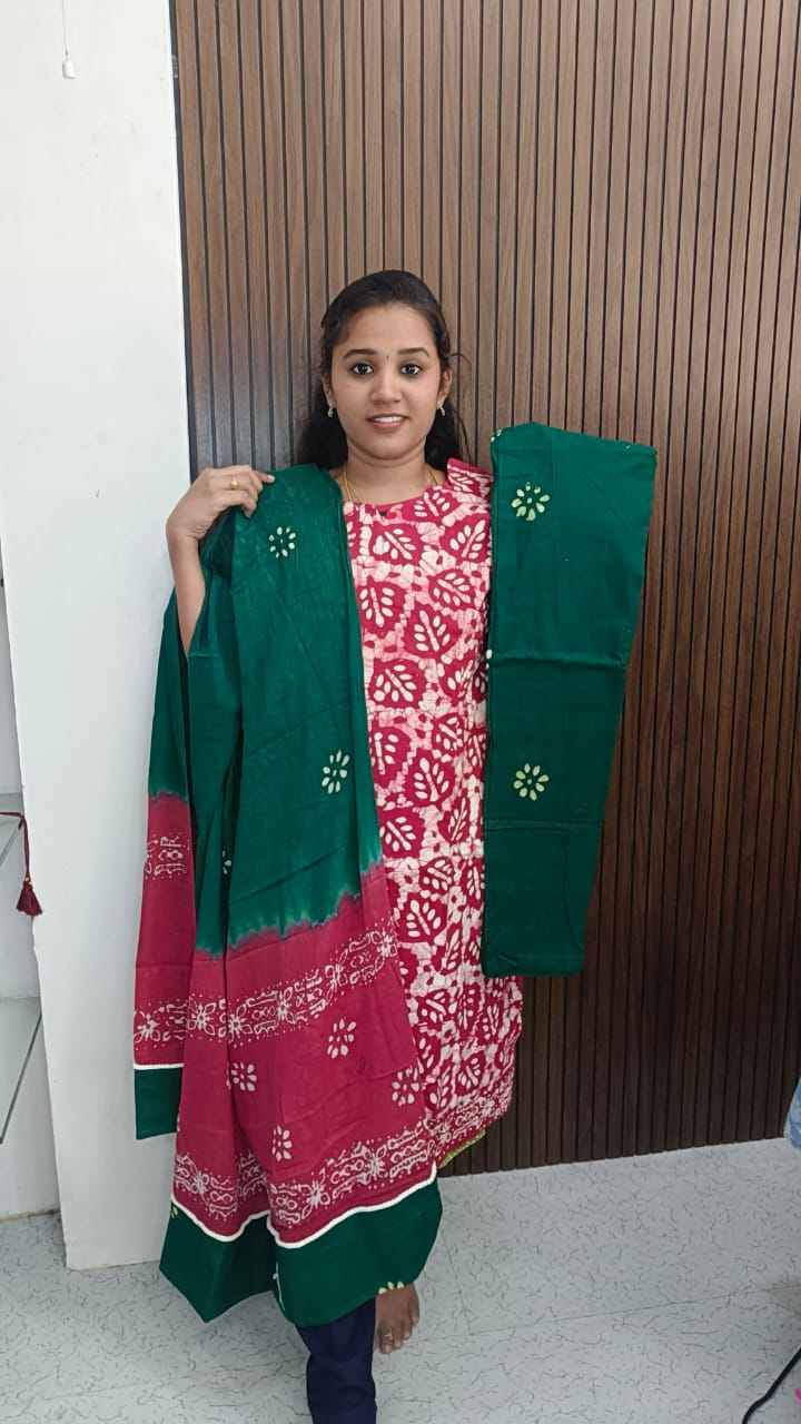 Cotton Bhathik Kurti Set