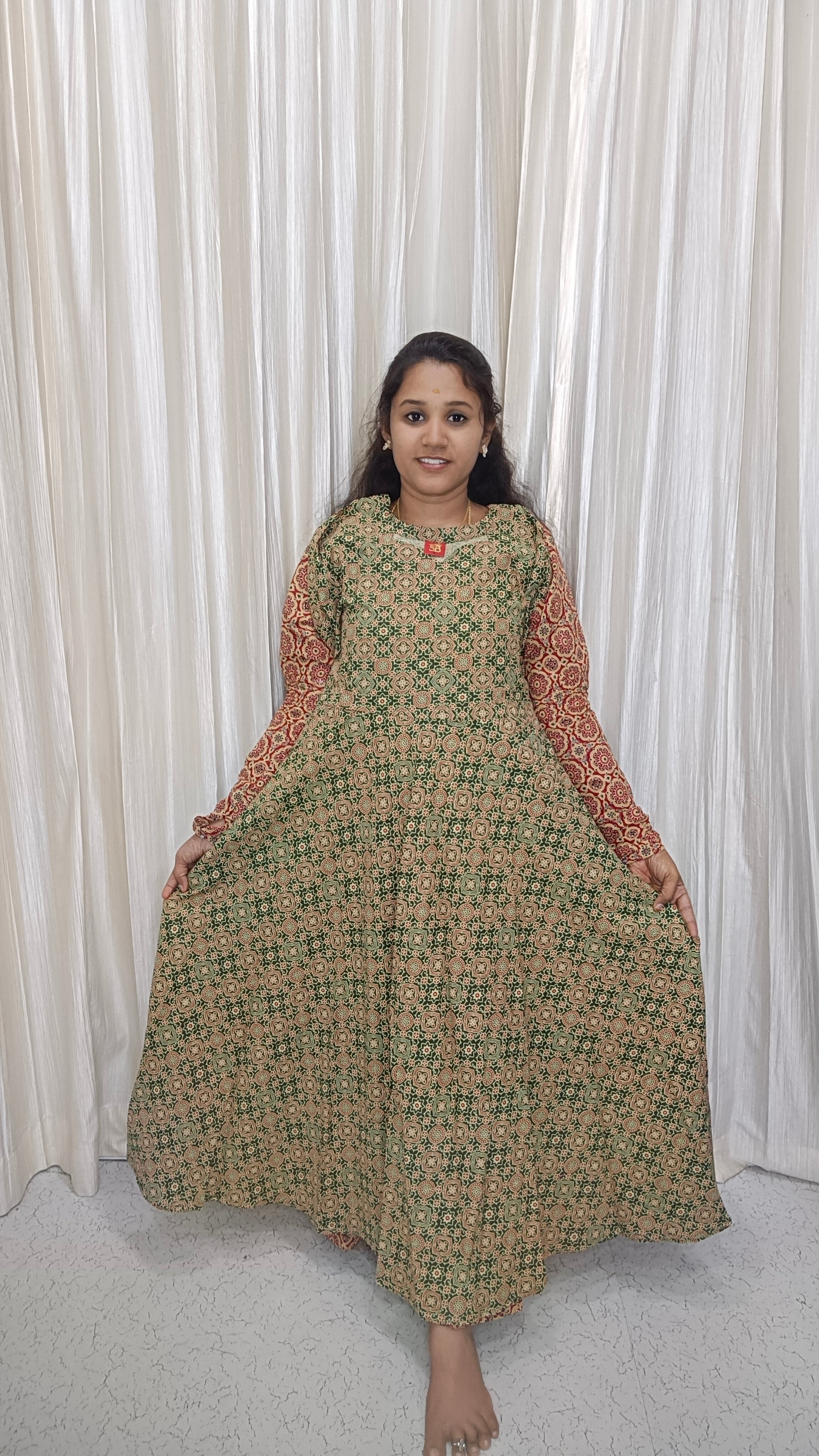 SB105-Customised Kalamkari maxi