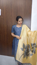 Susmi Brand Premium Raw silk Kurti with Pant and Digital Dupatta