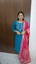 Kurti with pant and dupatta