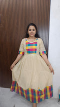 Raw silk maxi