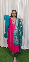 Kurti with pant and dupatta vin