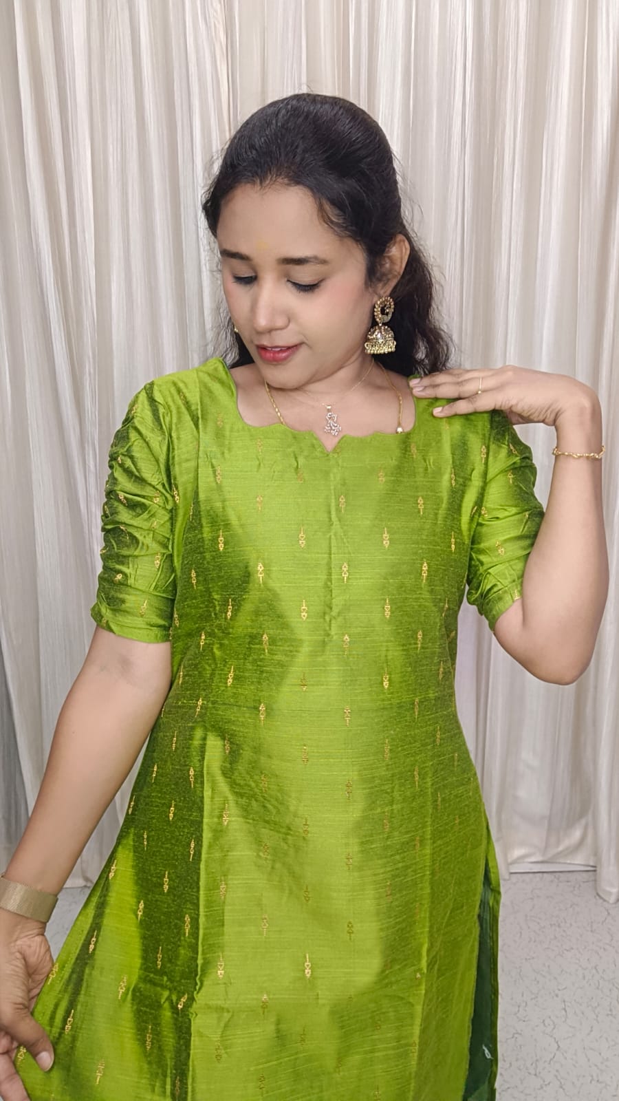 SB1091-Susmi Brand Premium Raw silk Kurti set