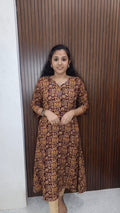Aline Kalamkari Kurti 🤎 Maroon