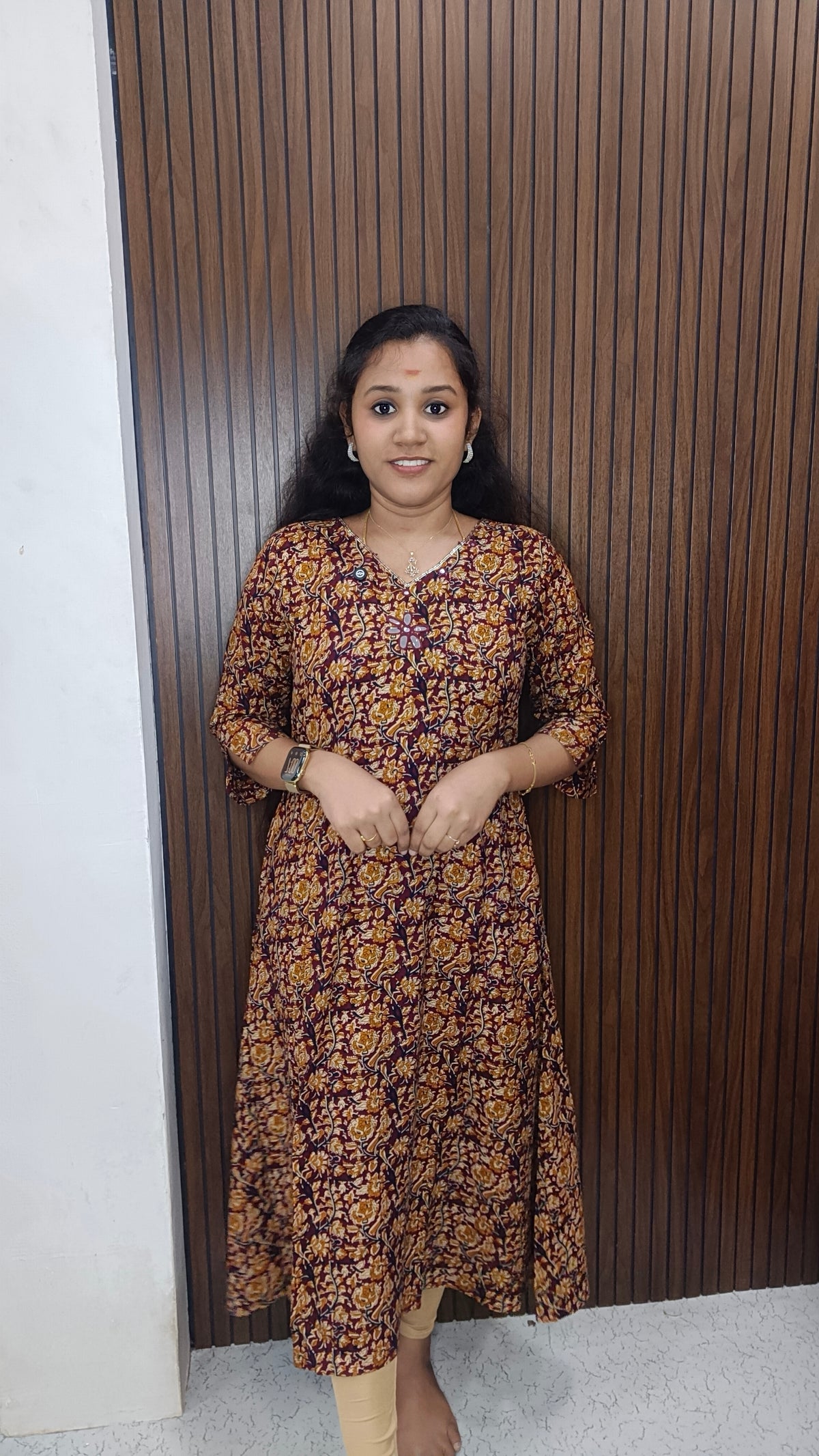 Aline Kalamkari Kurti 🤎 Maroon