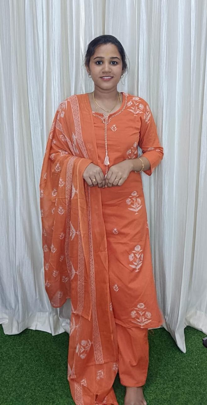 Side open kurti  set