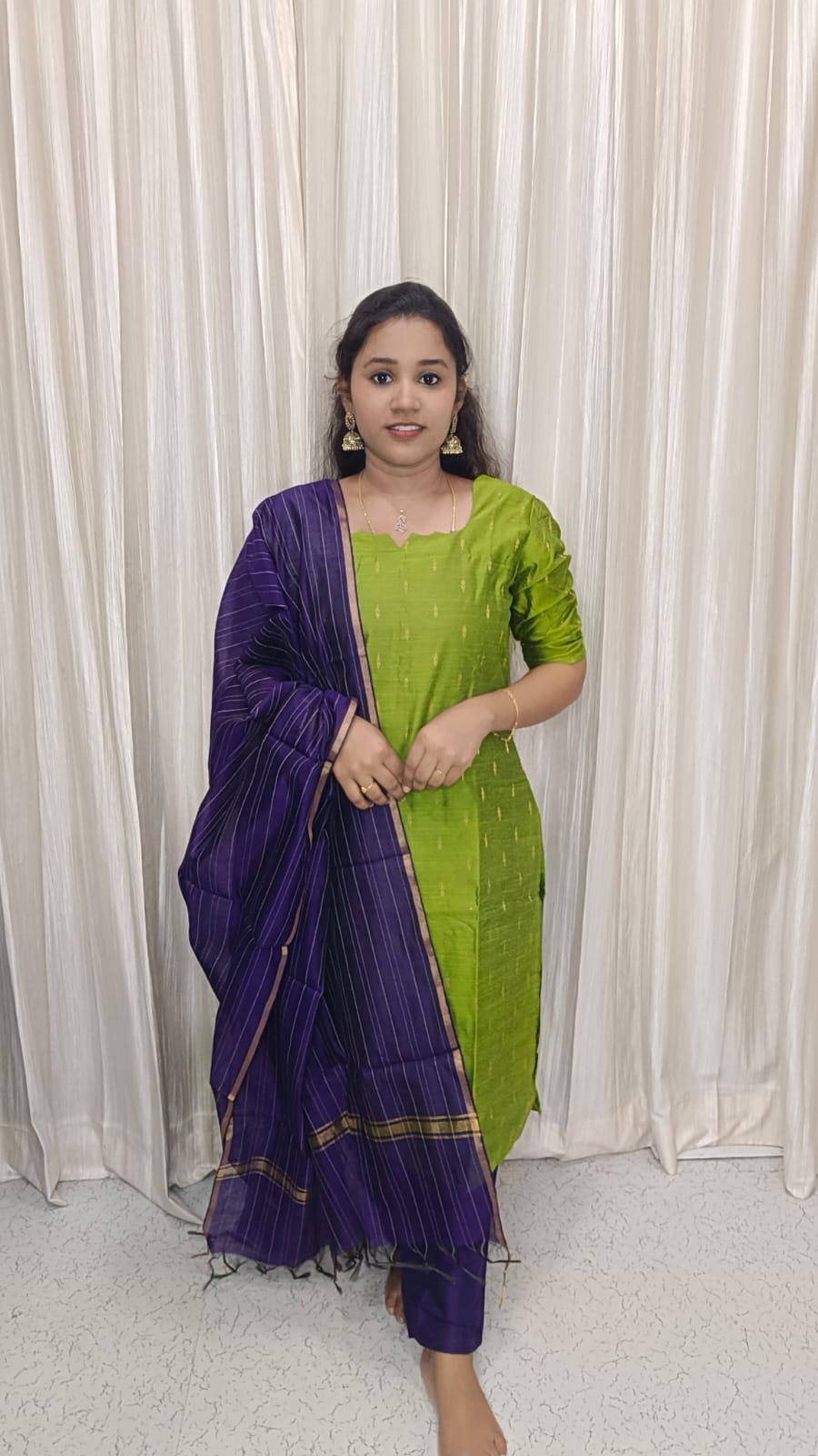 SB1091-Susmi Brand Premium Raw silk Kurti set