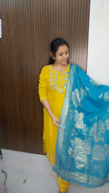 Kurti with pant and dupatta