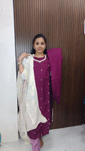A Kurti with pant and dupatta