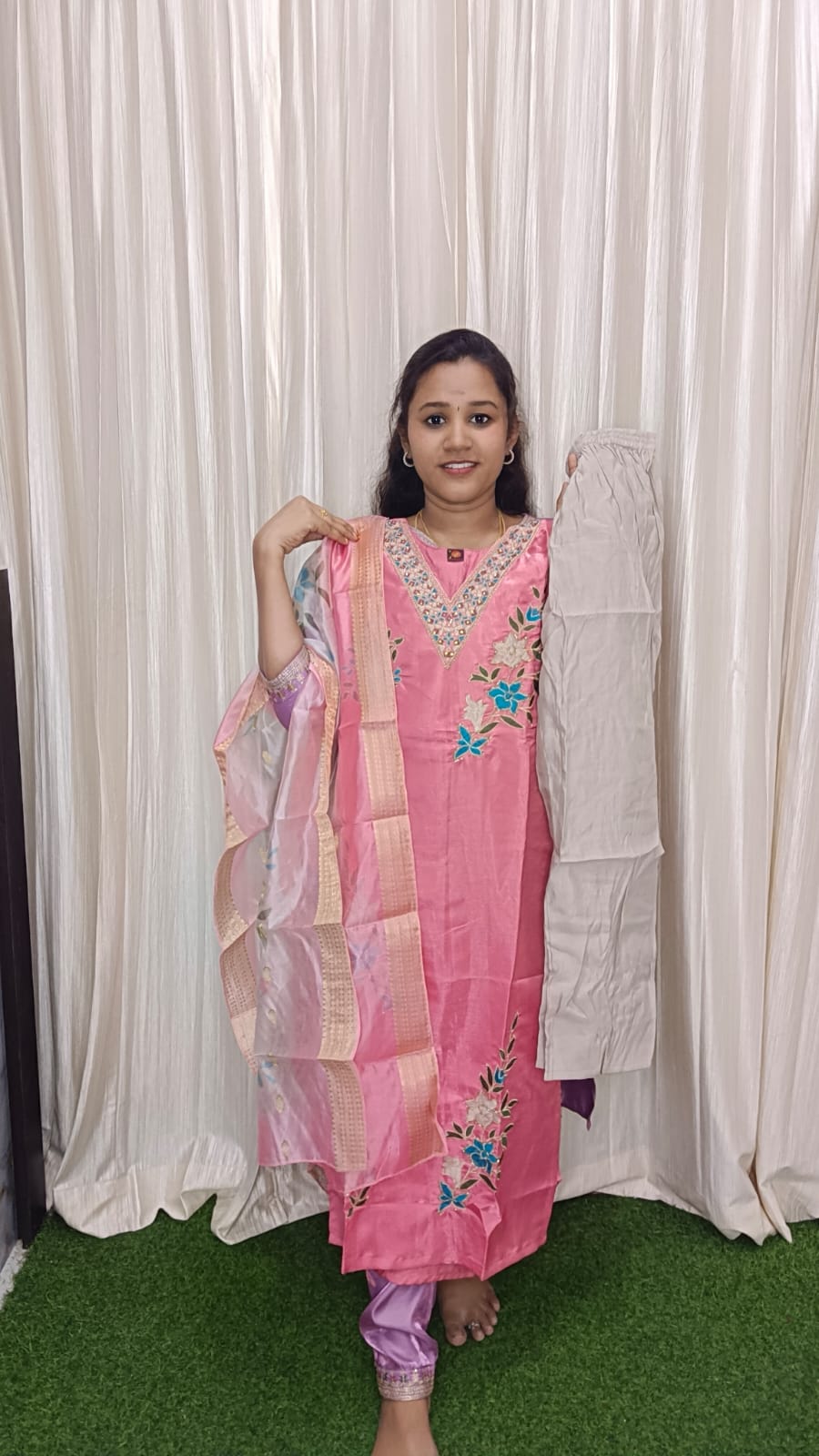 Kurti with pant and dupatta