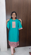 Raw Silk Side Open Kurti