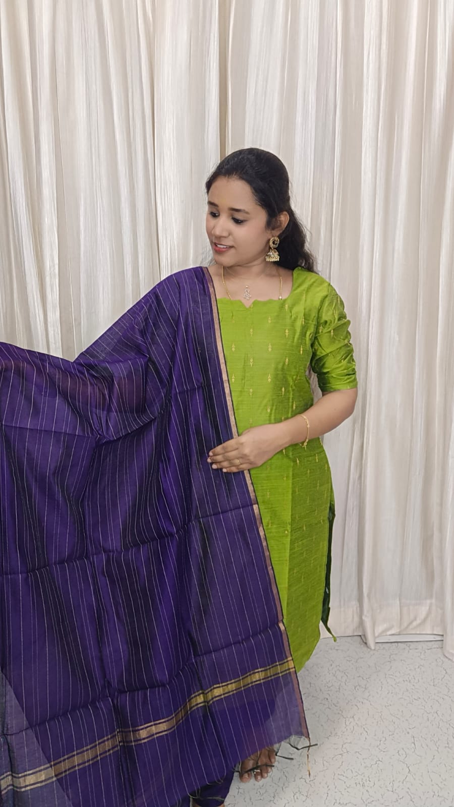 SB1091-Susmi Brand Premium Raw silk Kurti set