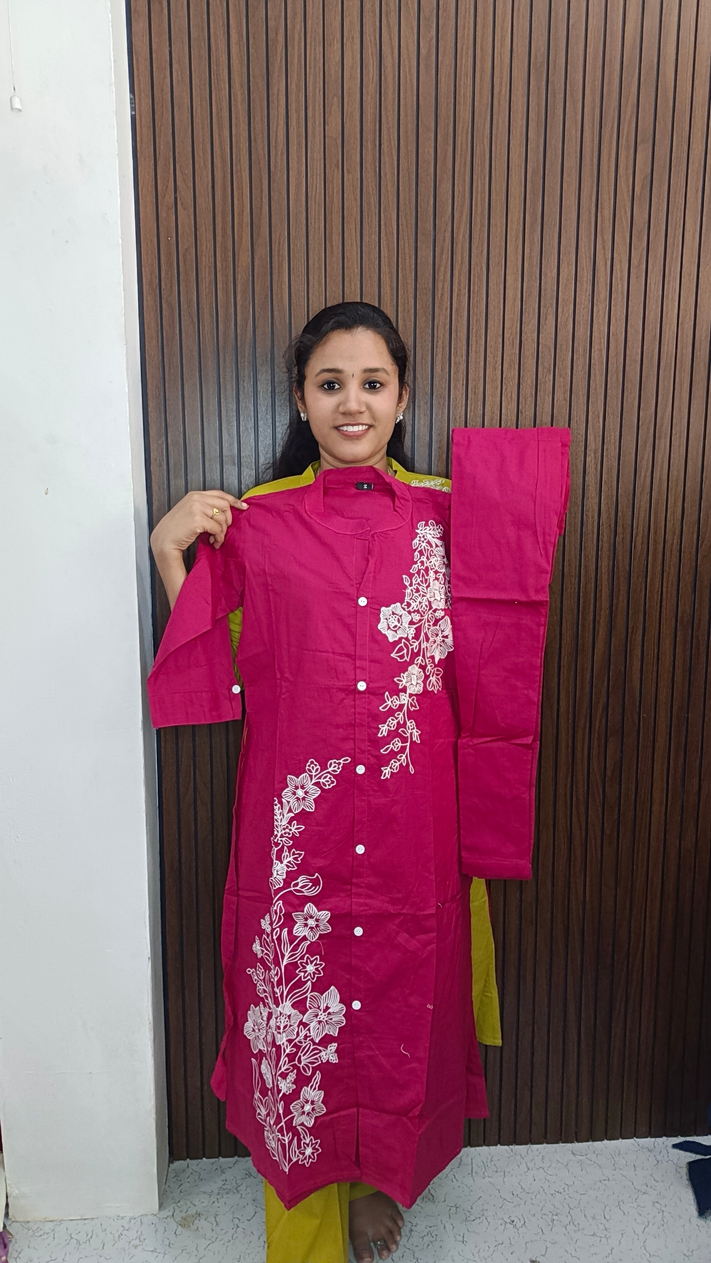 Designer Cotton Coord Set Collection pink