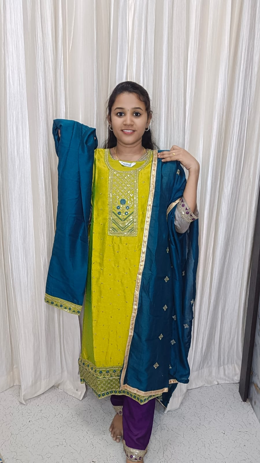 Kurti with pant and dupatta