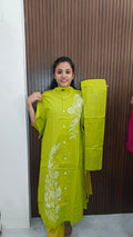 Designer Cotton Coord Set Collection light green