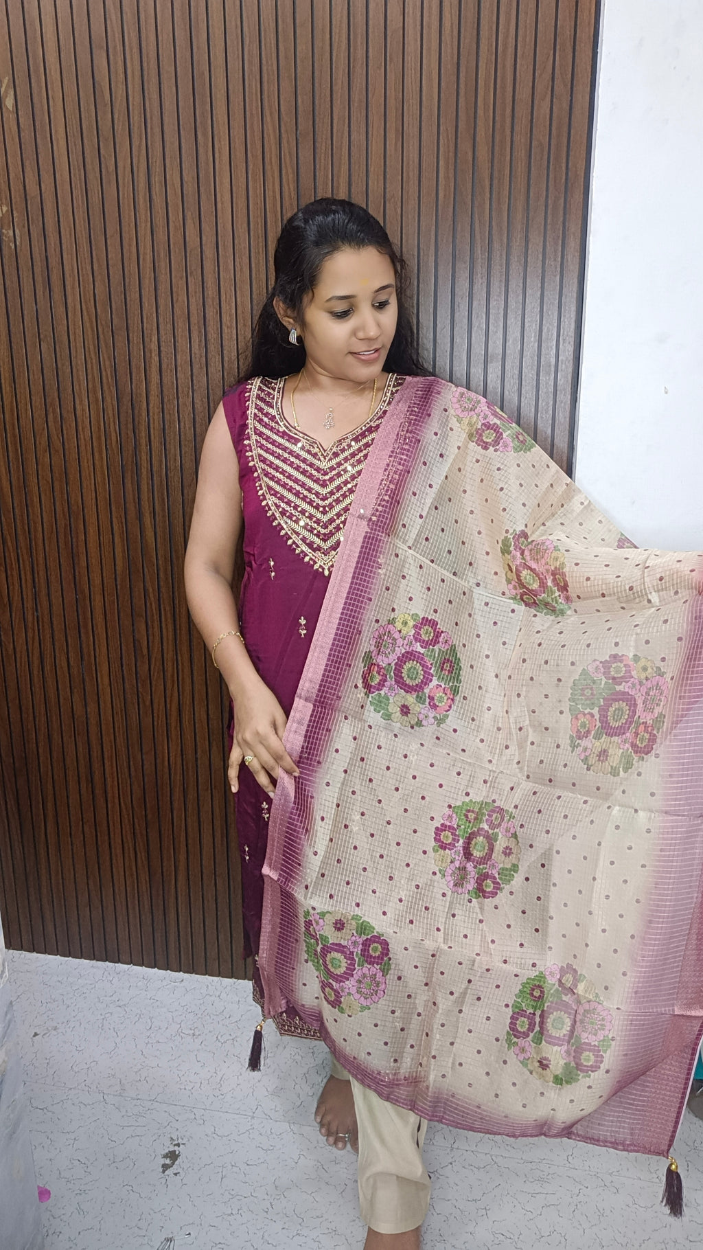 Kurti with pant and dupatta