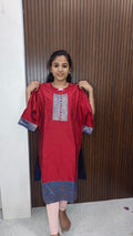 Raw Silk Side Open Kurti