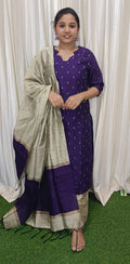 Raw silk kurti set