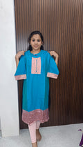 Raw Silk Side Open Kurti