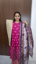Premium Raw Silk Anarkali kurti set collections