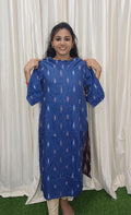 Ikkat side open kurtis