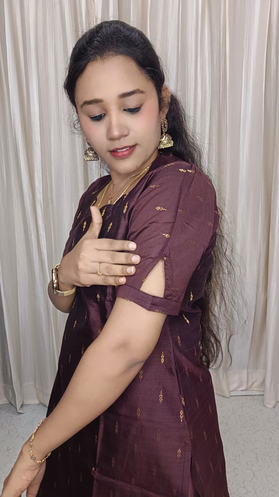 SB1090-Susmi Brand Premium Raw silk Kurti set
