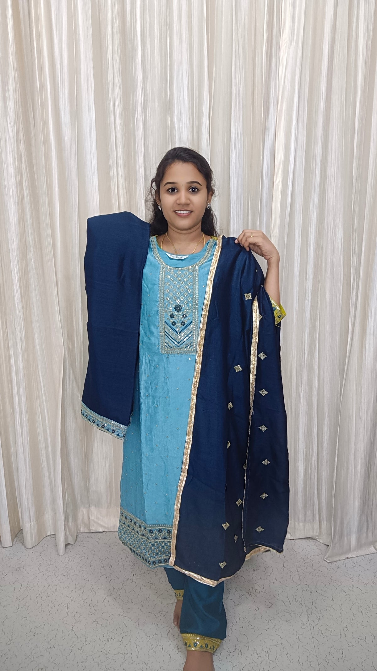 Kurti with pant and dupatta