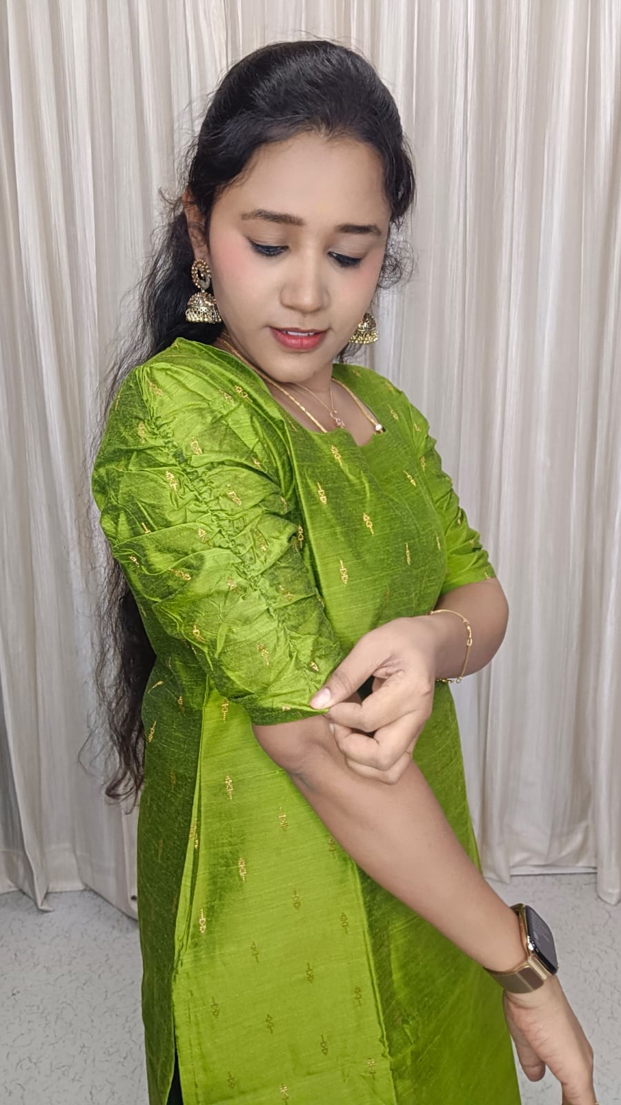 SB1091-Susmi Brand Premium Raw silk Kurti set