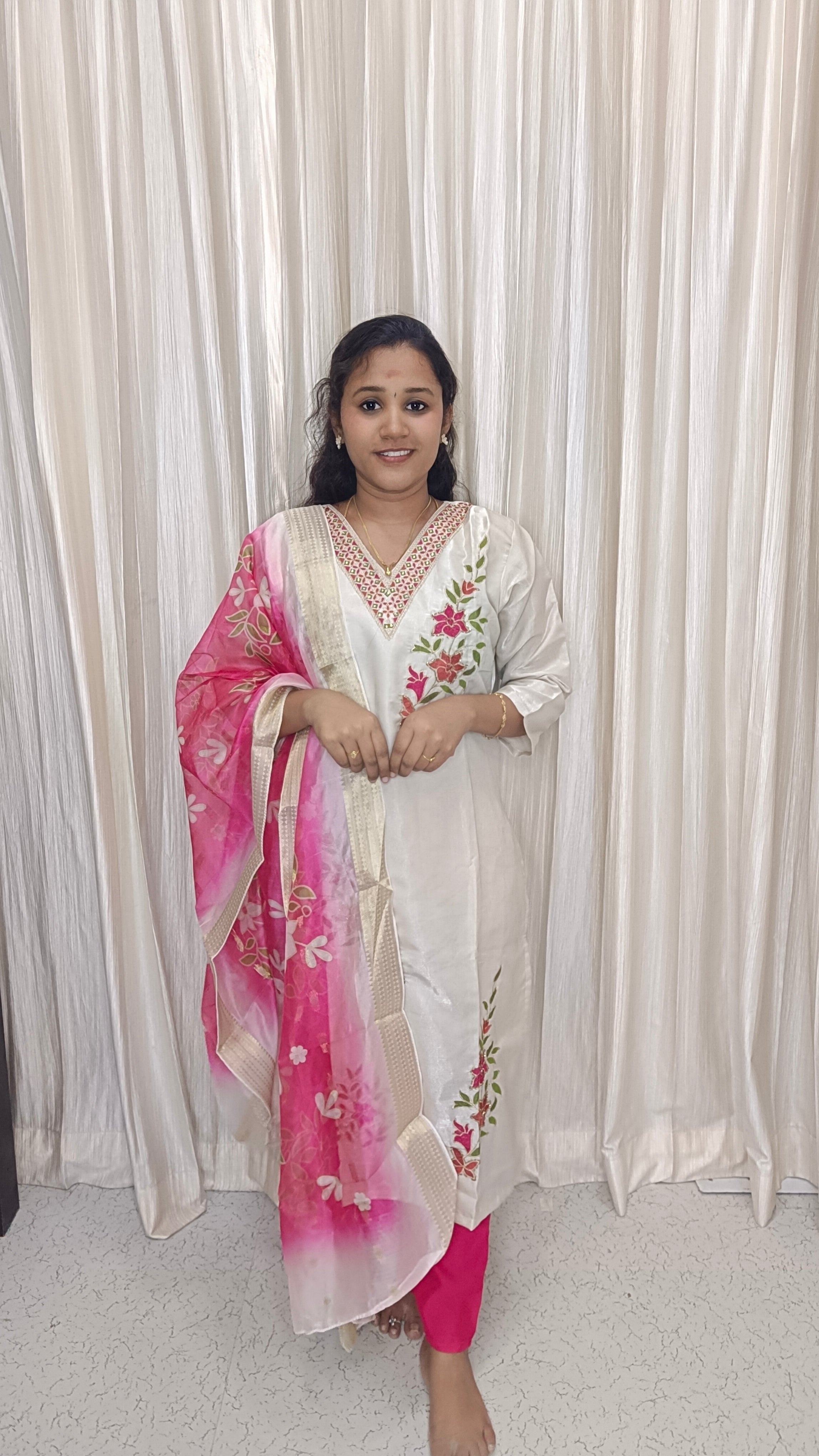 Kurti with pant and dupatta