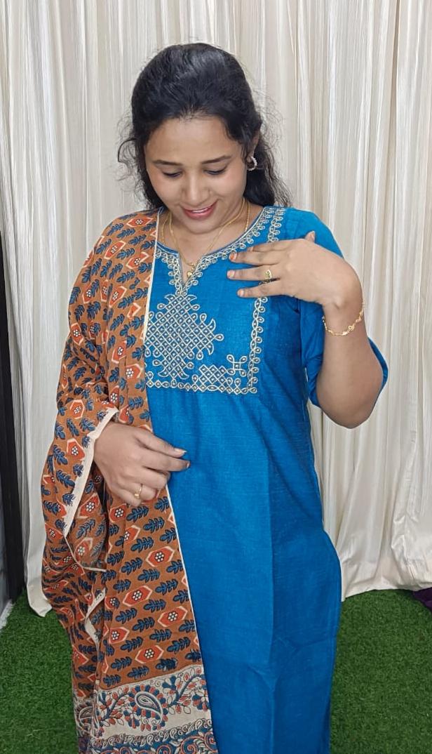 Traditional Mangalgiri 3 piece set